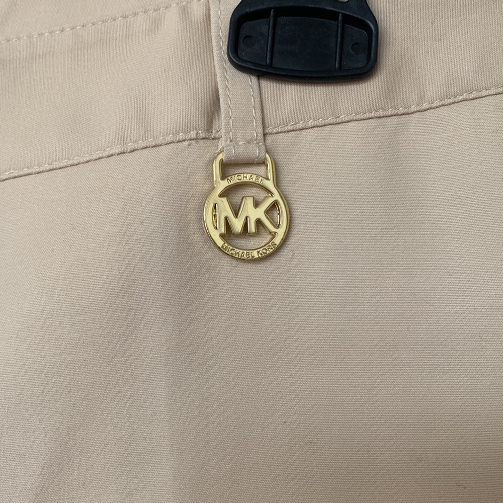 MICHAEL KORS Beige Khaki Straight Leg Capri Pants Size 10 - Picture 6 of 17